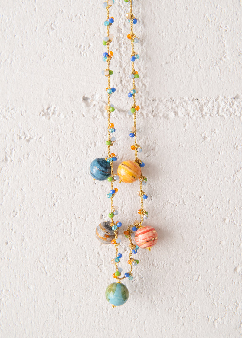 5 Planets Long Necklace, from Cashfana