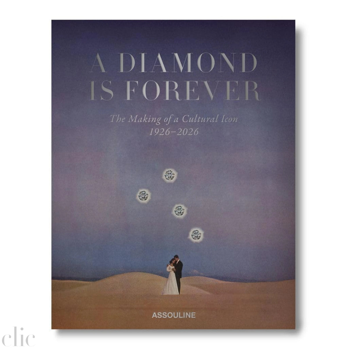 Book cover titled 'A Diamond is Forever' by Assouline with a couple in a desert scene.