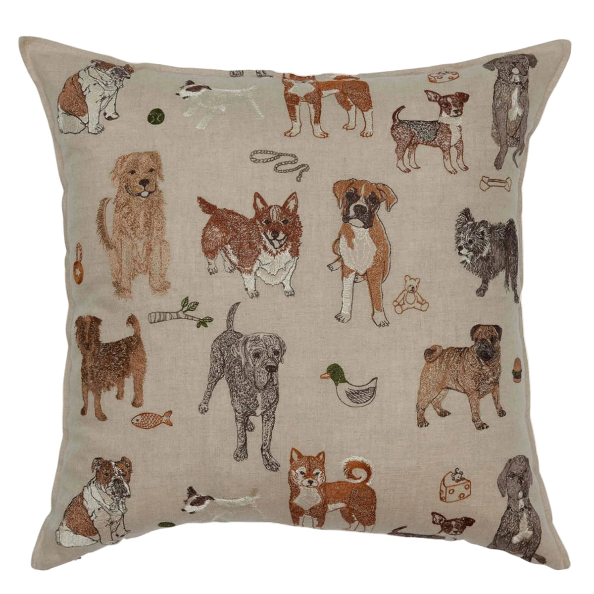 Dogs and Toys Pillow, from Coral & Tusk