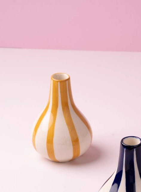 Ceramic Bud Vase in Yellow, from Casa Amarosa