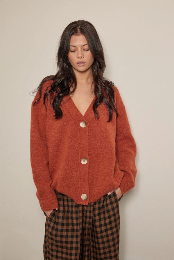 Alpaca Blend Button Down Cardigan, from Amente
