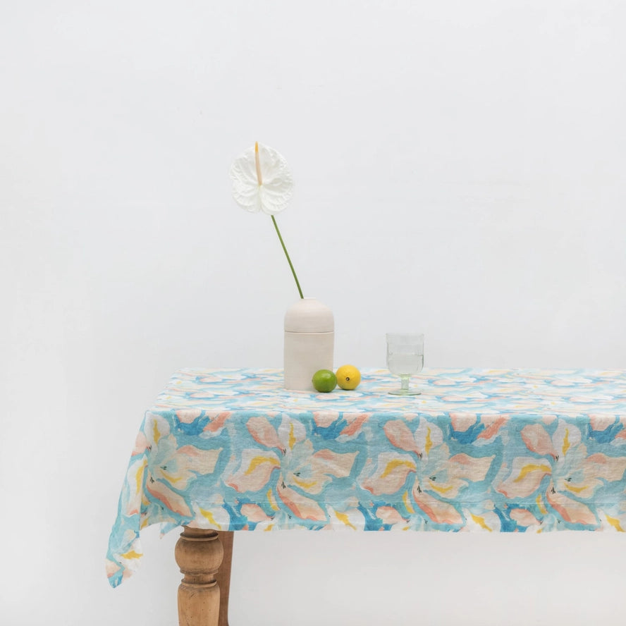Pastel Iris Linen Tablecloth, from Linen Tales