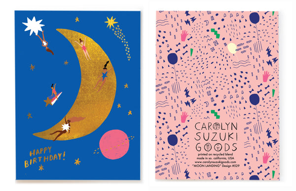 Moon Landing Birthday Card, from Carolyn Suzuki Goods