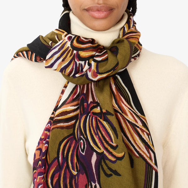 Western 80 Scarf in Khaki, from Inoui Editions