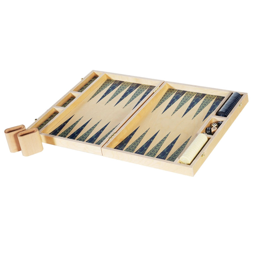 Olio Azure Tabletop Backgammon Set, from Wolfum