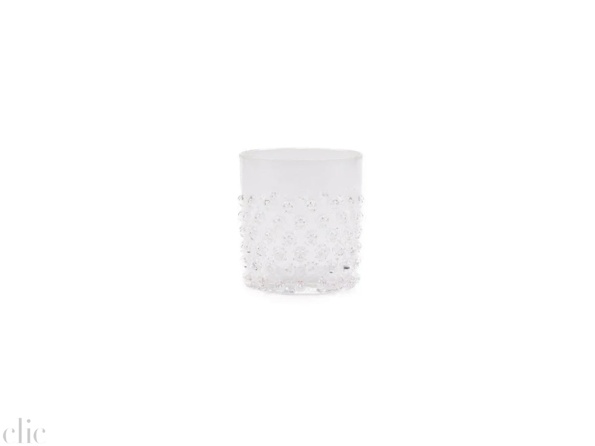 Hobnail Short glass in Crystal