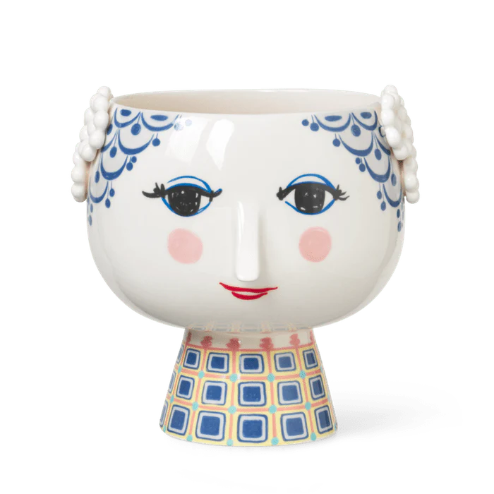 Bjørn Wiinblad Eva Flower Pot in Blue, from Rosendahl Design