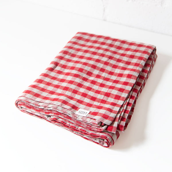 Red Gingham Tablecloth, from Linen Tales