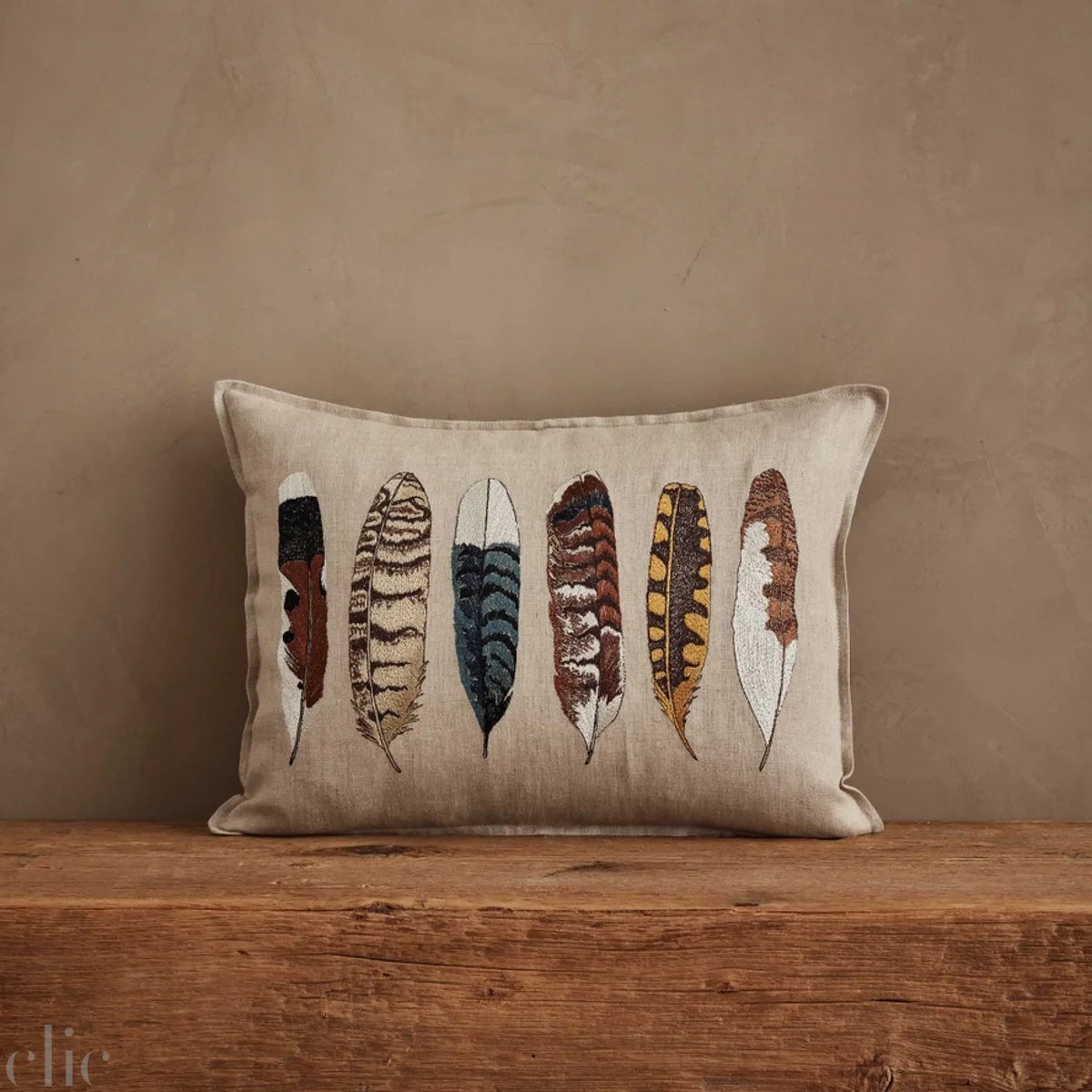 Medium Feathers Pillow, from Coral & Tusk