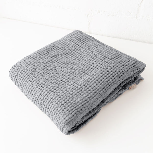 Wafflw throw in Beige and Light Grey, from Magic Linen