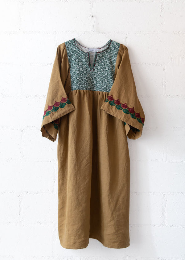 Levante Long Dress in Olive and Green, from Nina Leuca