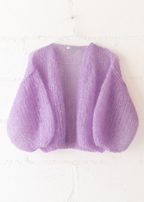 Mohair Light Bomber Cardigan in Lilac, from Maiami