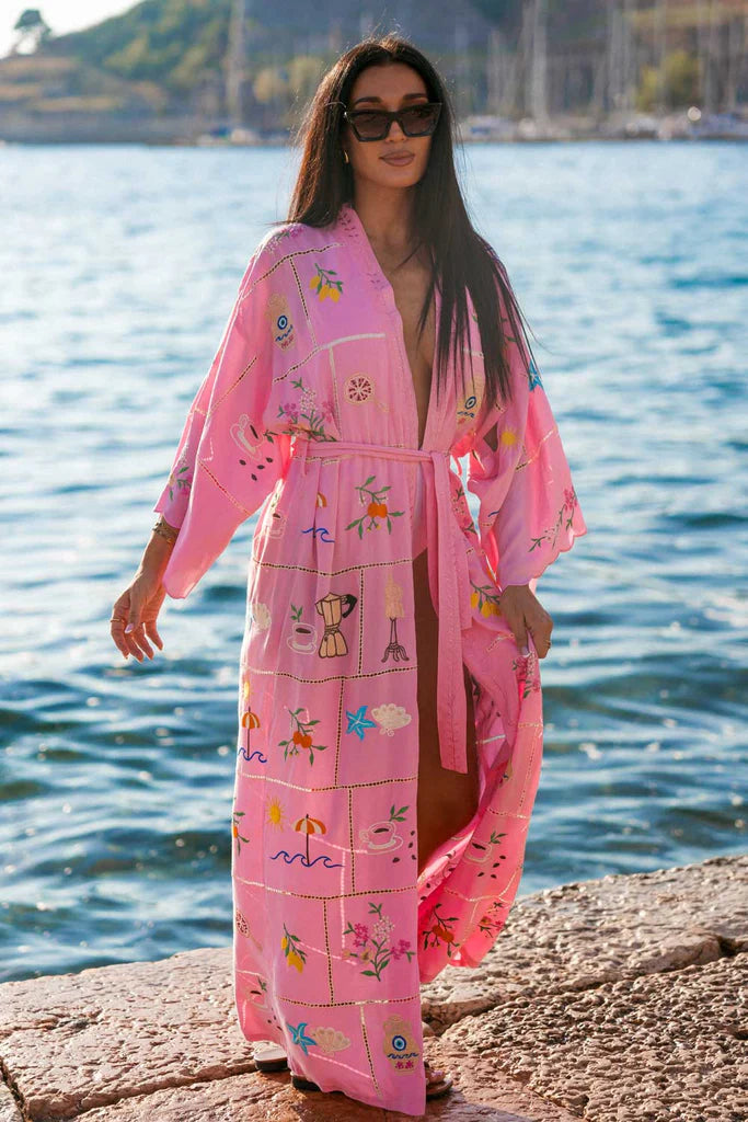 Italian Affair Kimono in Orchid Pink, from Zaimara