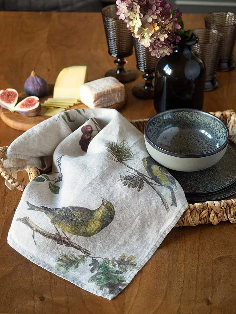 Small Bird Kitchen Towels, from Linoroom