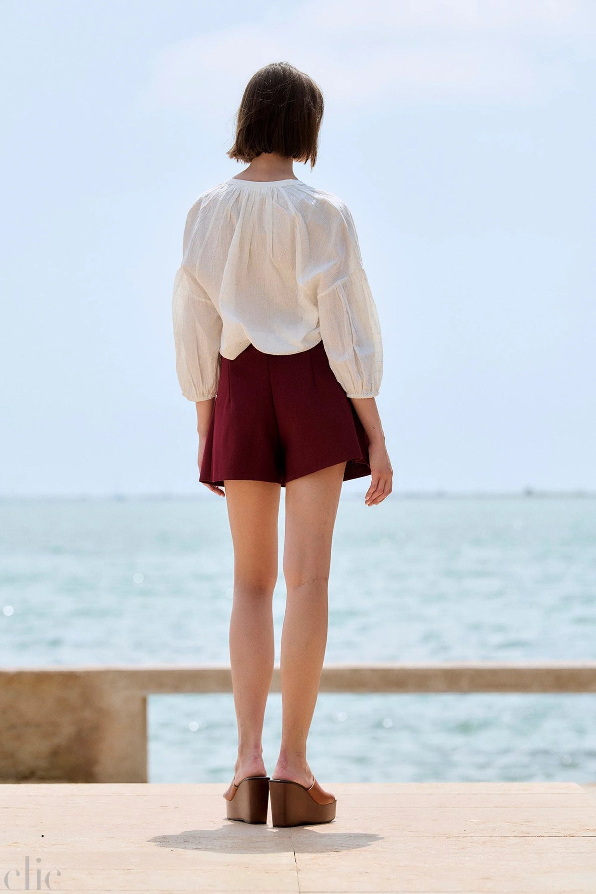 Lurex-Detail Blouse in White, from Sita Murt