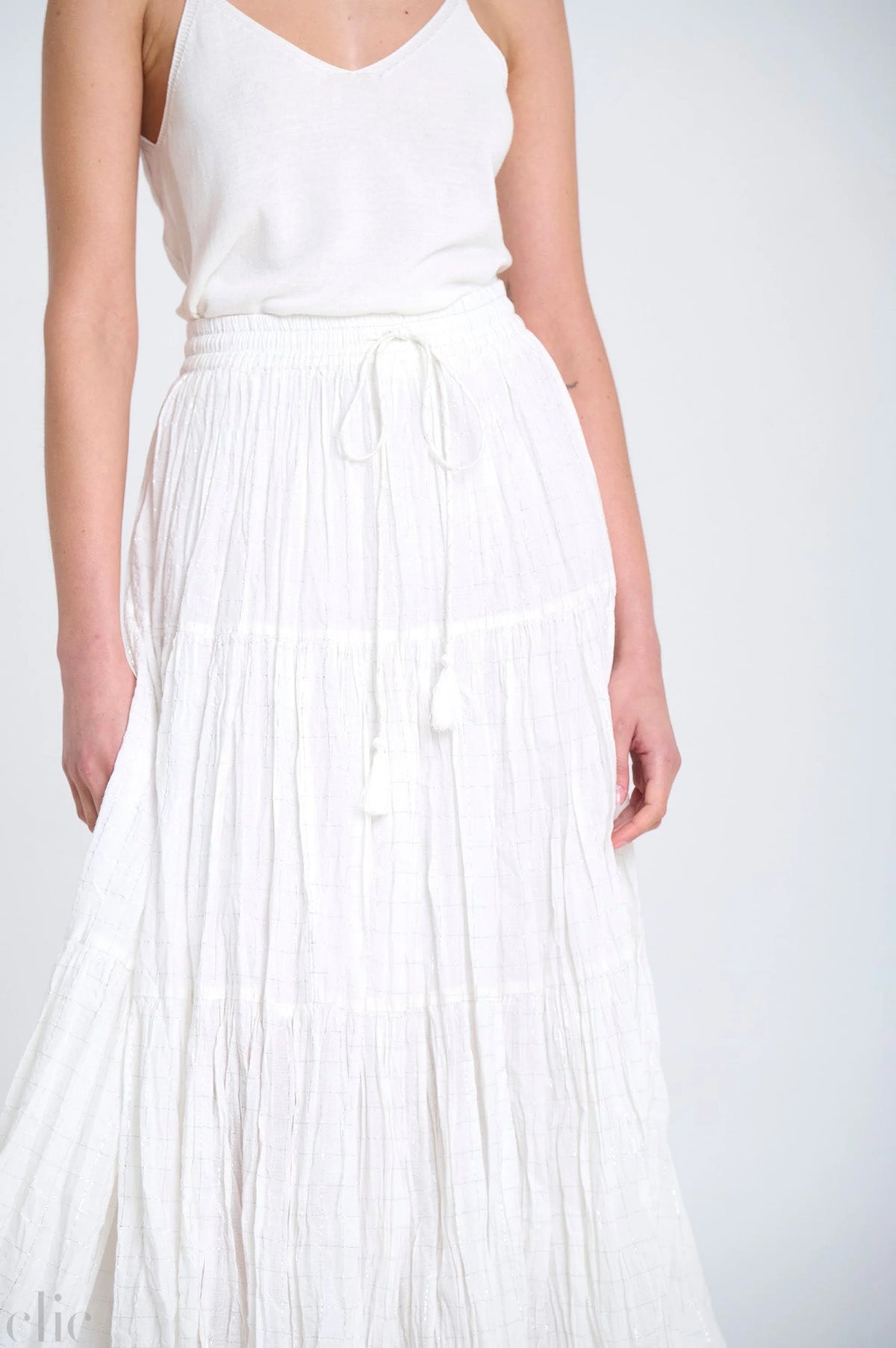 Knit Strap Top in Ecru, from Sita Murt