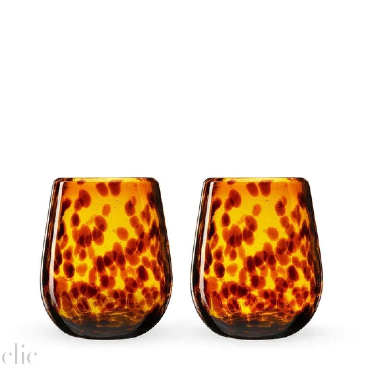 Segunda Vida Stemless Wine Glass in Tortuga, from Twine