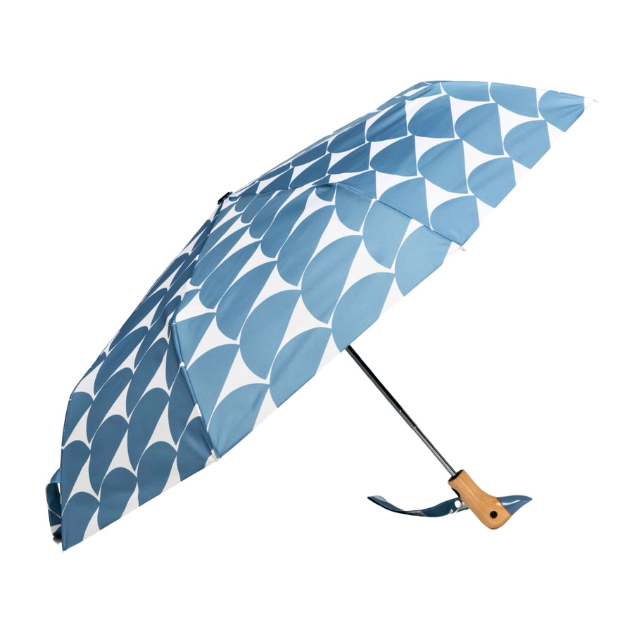 Compact Moon Pattern Umbrella in Denim Blue, from Original Duckhead