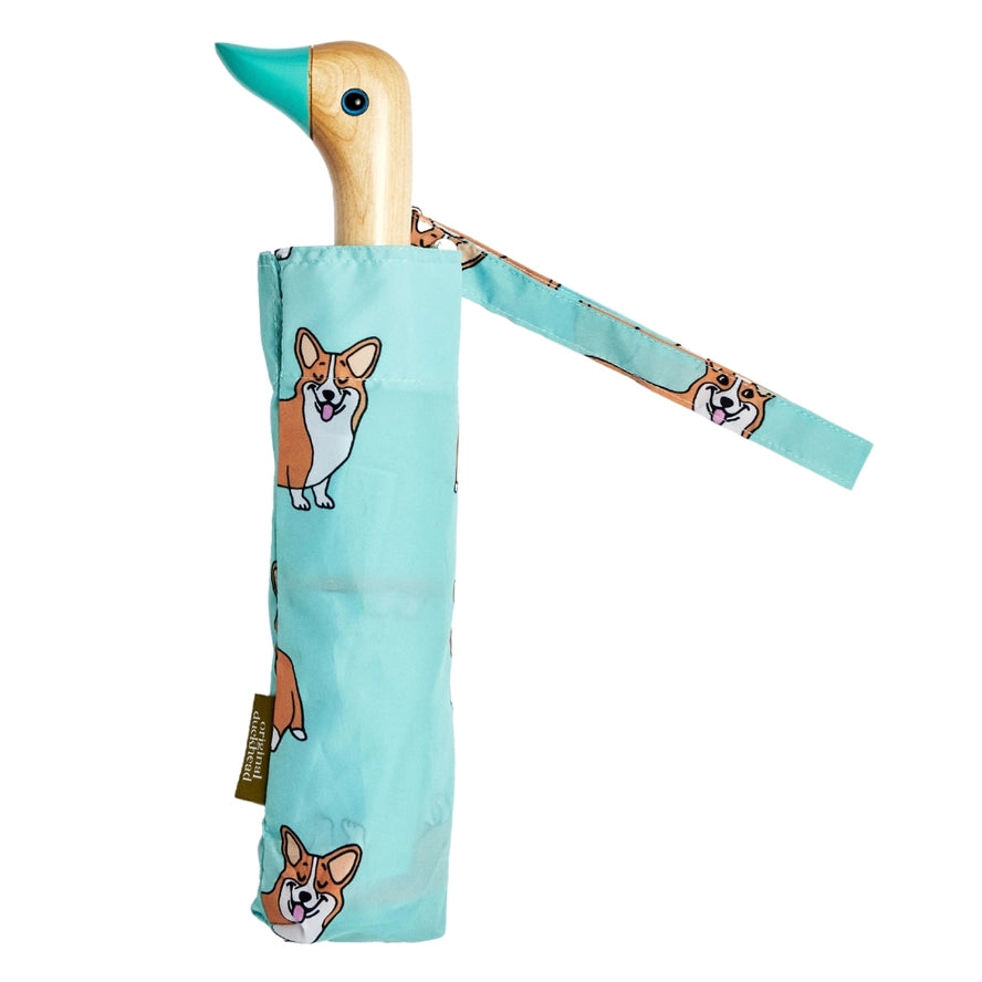 Compact Corgi Umbrella in Mint, from Original Duckhead