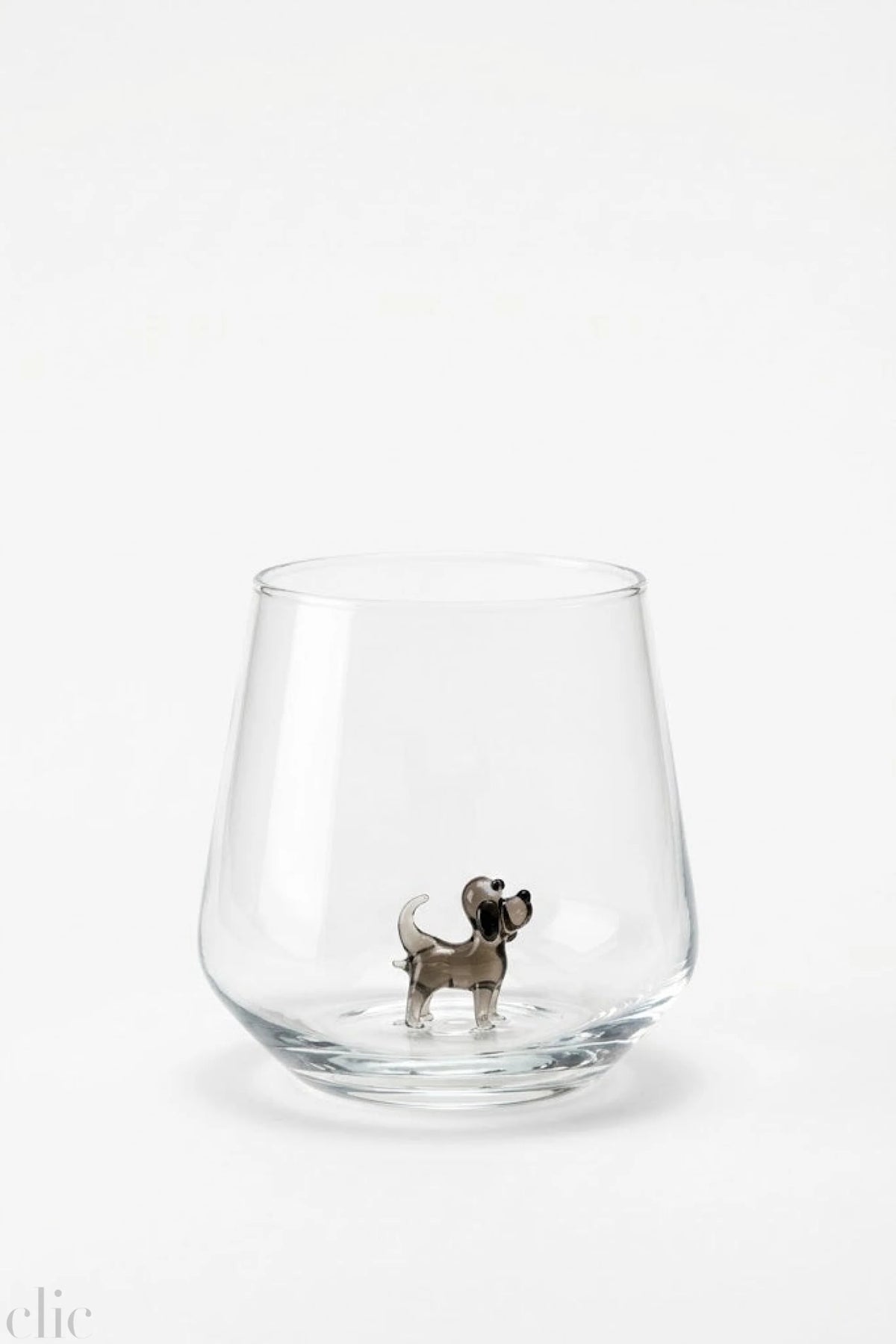 Black Dog Drinking Glass