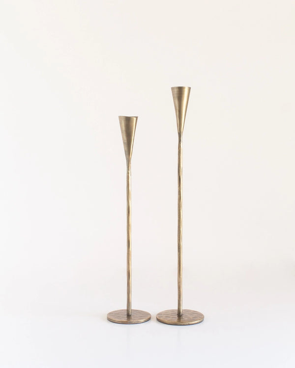 Phoenix Hand Forged Iron Candle Holders in Brass, from Creative Women