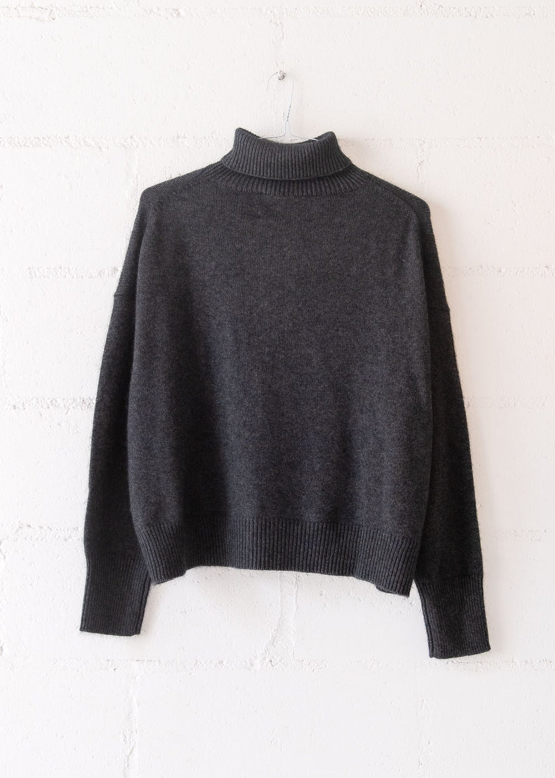 Stevie High Neck Sweater in Charcoal, from Mr. Mittens