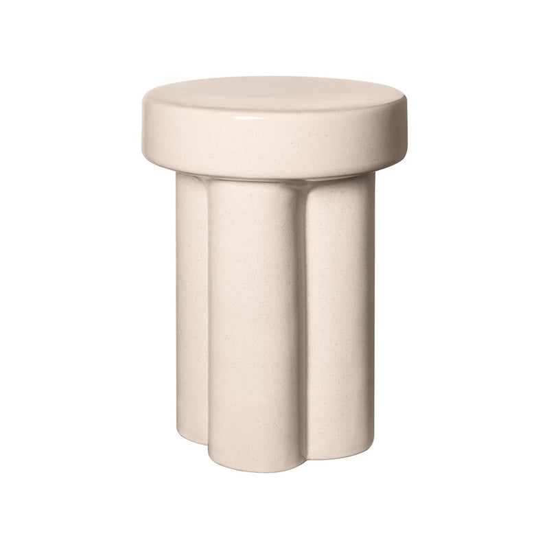 TORU Ceramic Side Table in Off White, from Blomus