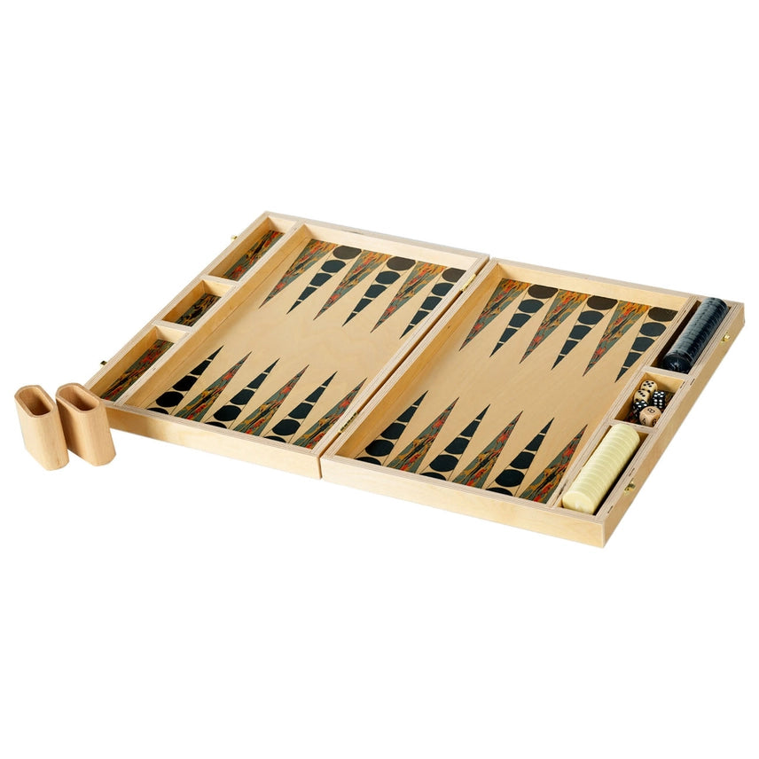 Olio Sage Tabletop Backgammon Set, from Wolfum