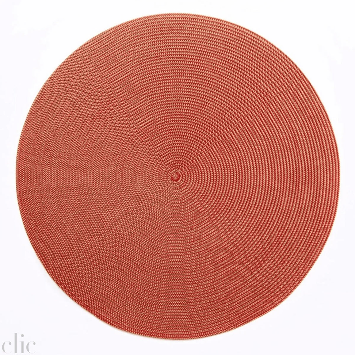 Round Placemat in Gold and Red, from Deborah Rhodes