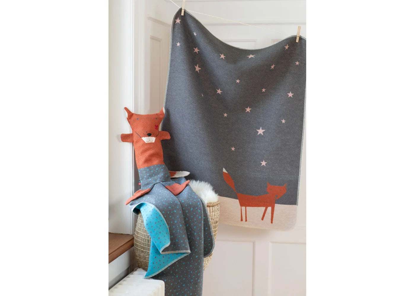 Juwel Baby Blanket Fox Under the Stars, from David Fussenegger