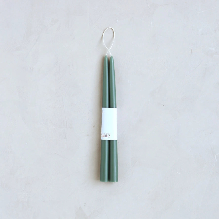 Original Dip Taper Candles in Moss, from The Floral Society