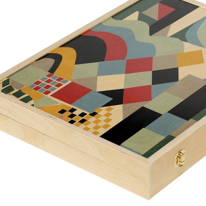 Paloma Rust Tabletop Backgammon Set, from Wolfum Studio