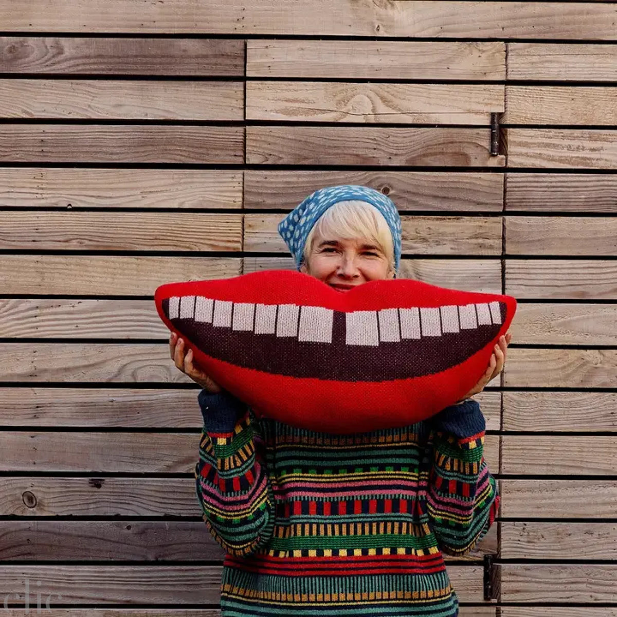 Smile Shaped Cushion, from Donna Wilson