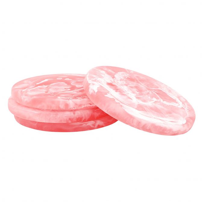 Set of 4 Coasters in Pink Swirl, from Nashi Home
