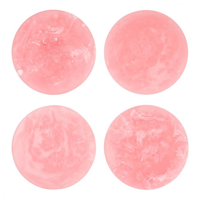 Set of 4 Coasters in Pink Swirl, from Nashi Home
