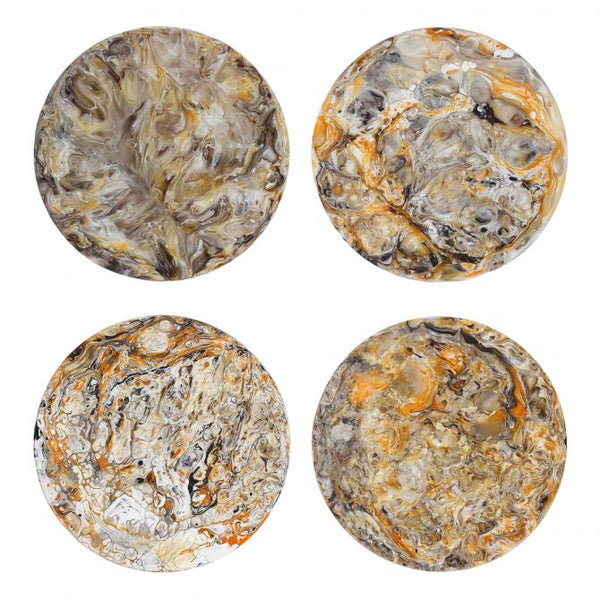 Set of 4 Coasters in Mocha Swirl, from Nashi Home