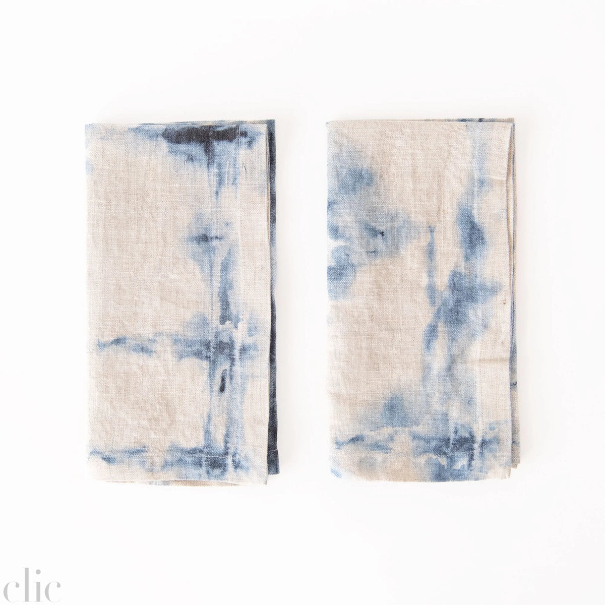 Tie Dye On Natural Linen Napkins Set of 2, from Linen Tales
