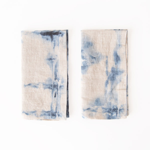 Tie dye set of 2 Linen Napkins, from Linen Tales