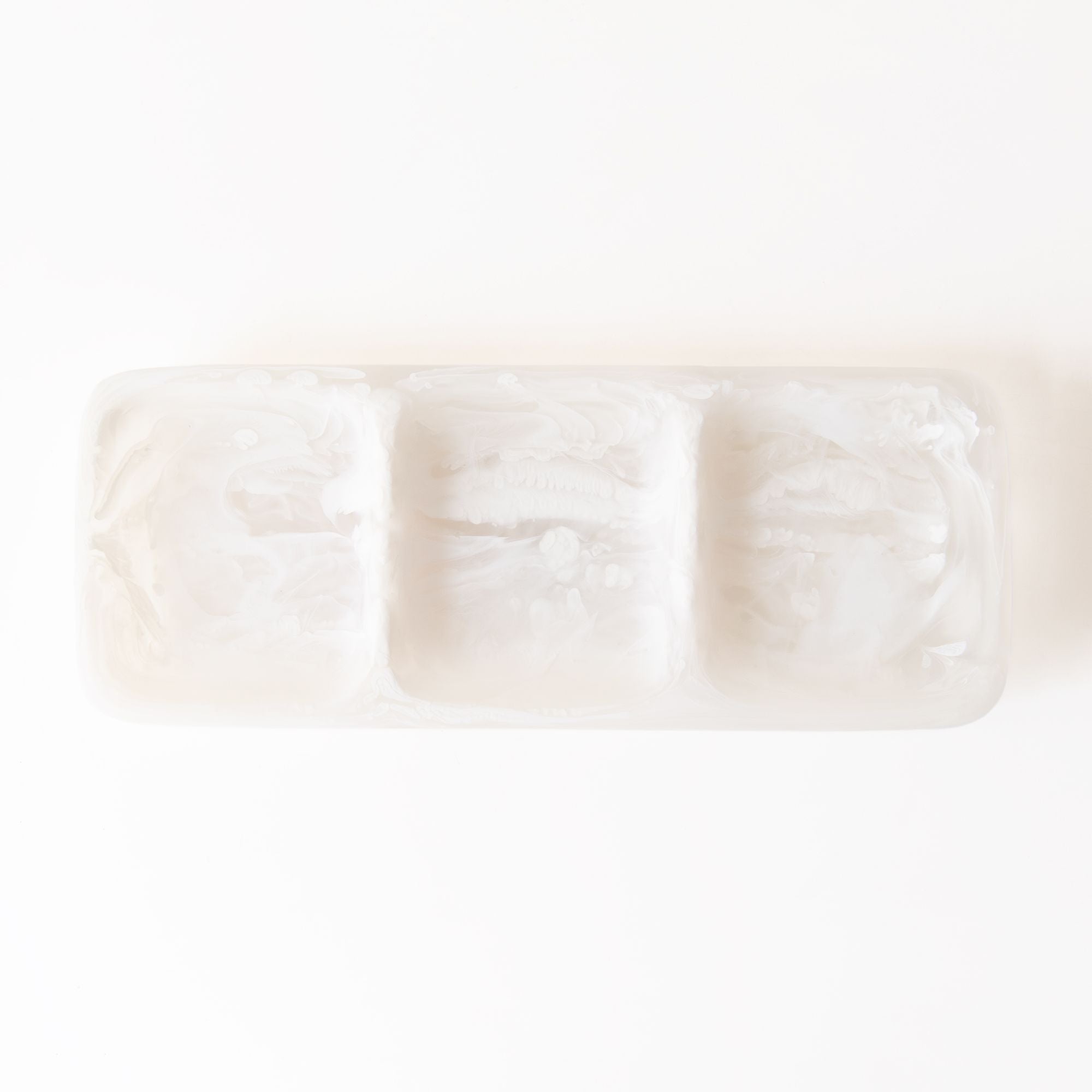 3 Part Tray in White Swirl, from Nashi Home