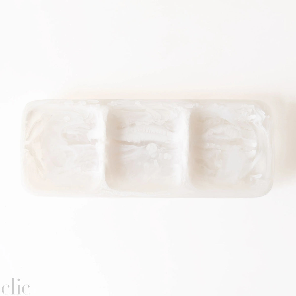 3 Part Tray in White Swirl, from Nashi Home