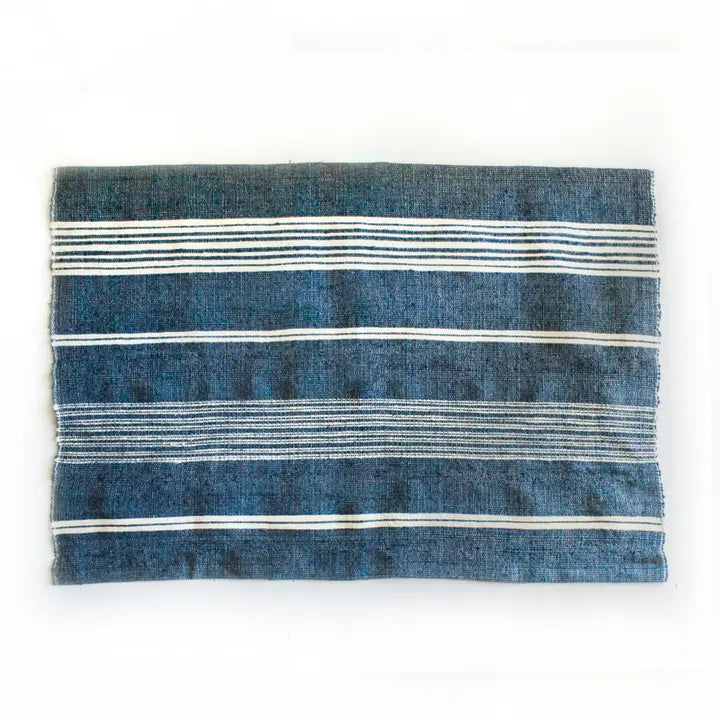 Aden Cotton Bath in Navy and Natural, from Creative Women