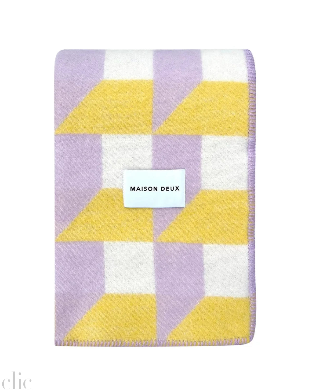 Cubics Blanket in Lilac and Sun, from Maison Deux