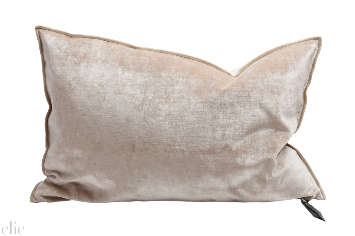 Velvet Pillow 16x24 in Nude, from Maison De Vacances
