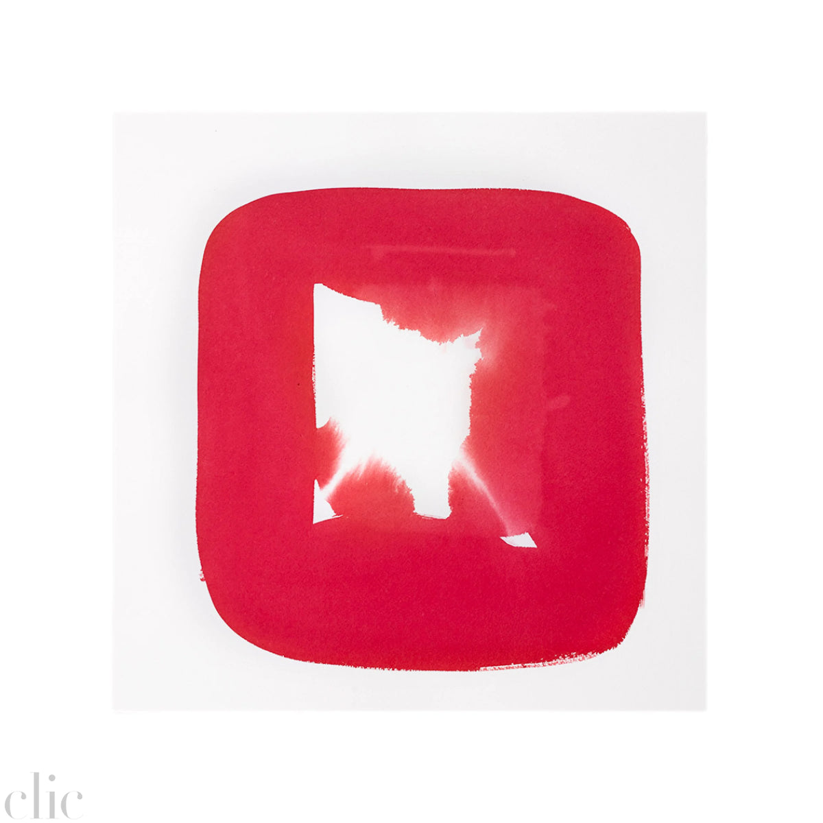 Aperture in Washed Red I, 14x14 by Veronique Gambier