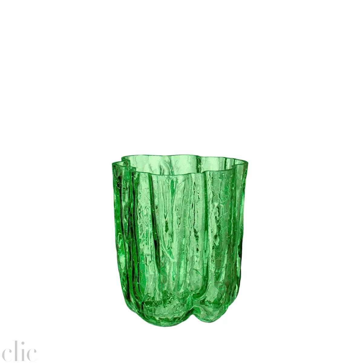 Crackle Vase in Green