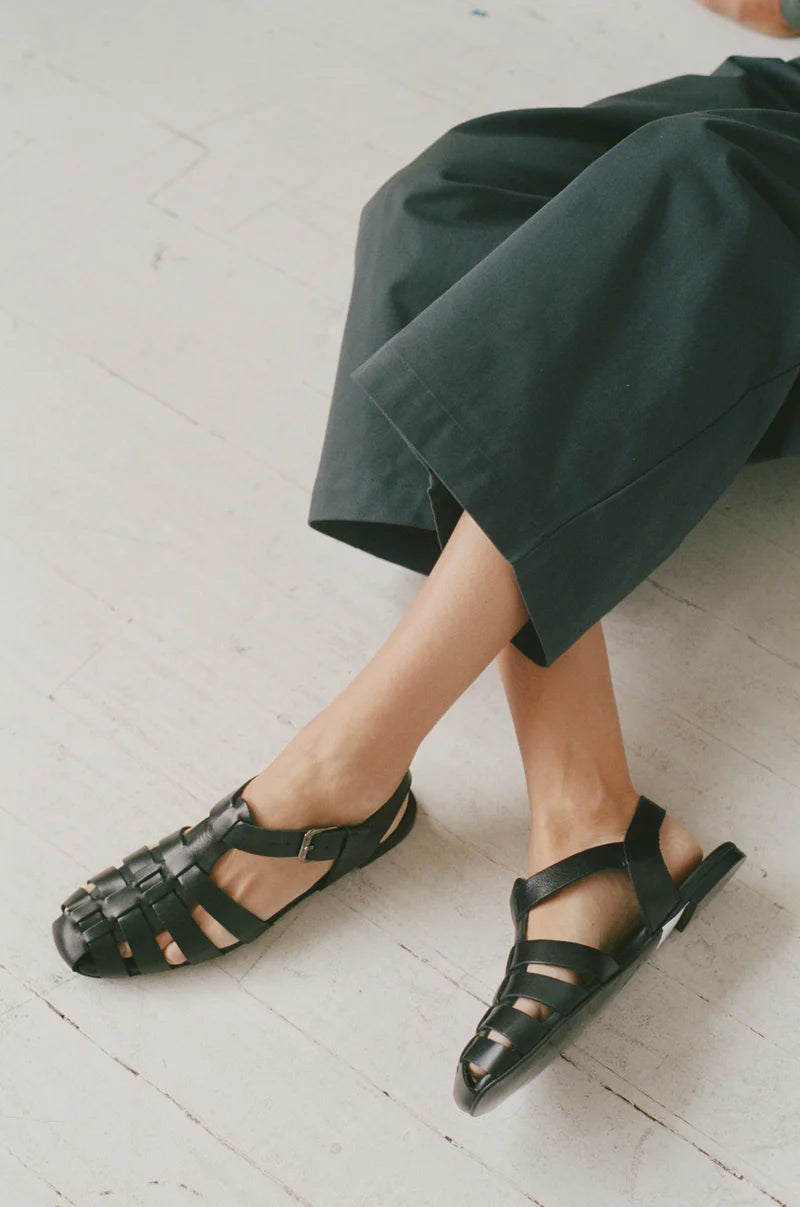 Fisherman Sandal in Onyx, from Shaina Mote