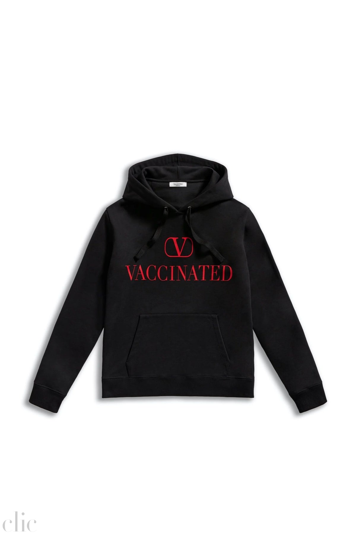 Vaccinated Hoodie in Black, from Cloney