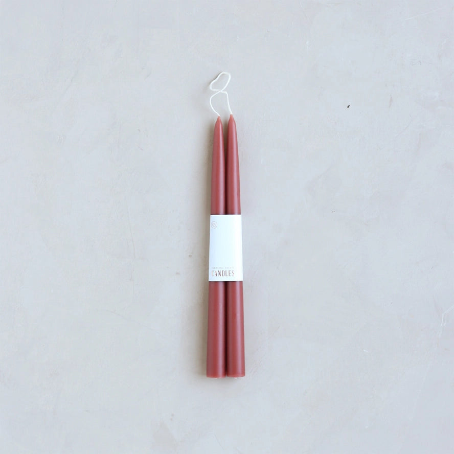 Original Dip Taper Candles in Clay, from The Floral Society