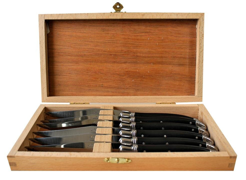 Laguiole Rainbow Platine Knives in Presentation Box (Set of 6