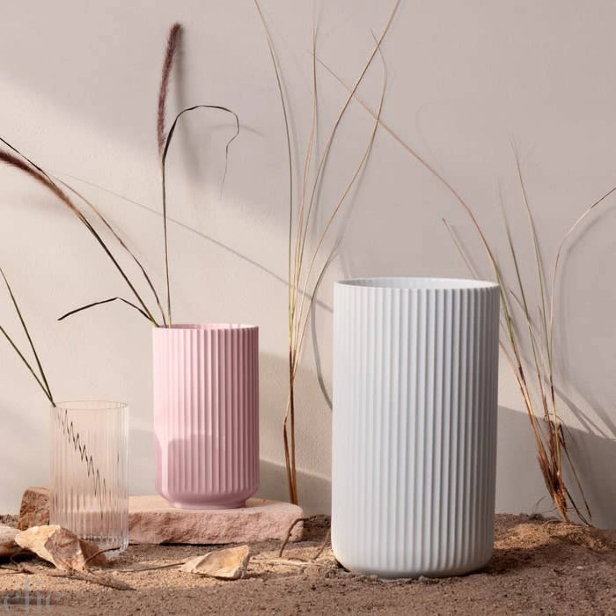 Lyngby Vase 15" in White, from Lyngby Porcelaen